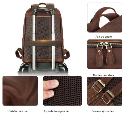 Mochila retro Atelier Varese para portátil