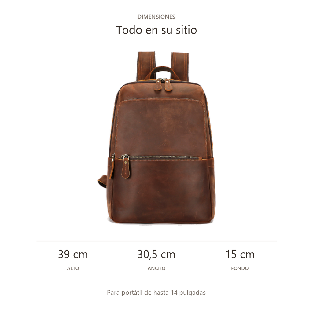 Mochila retro Atelier Varese para portátil