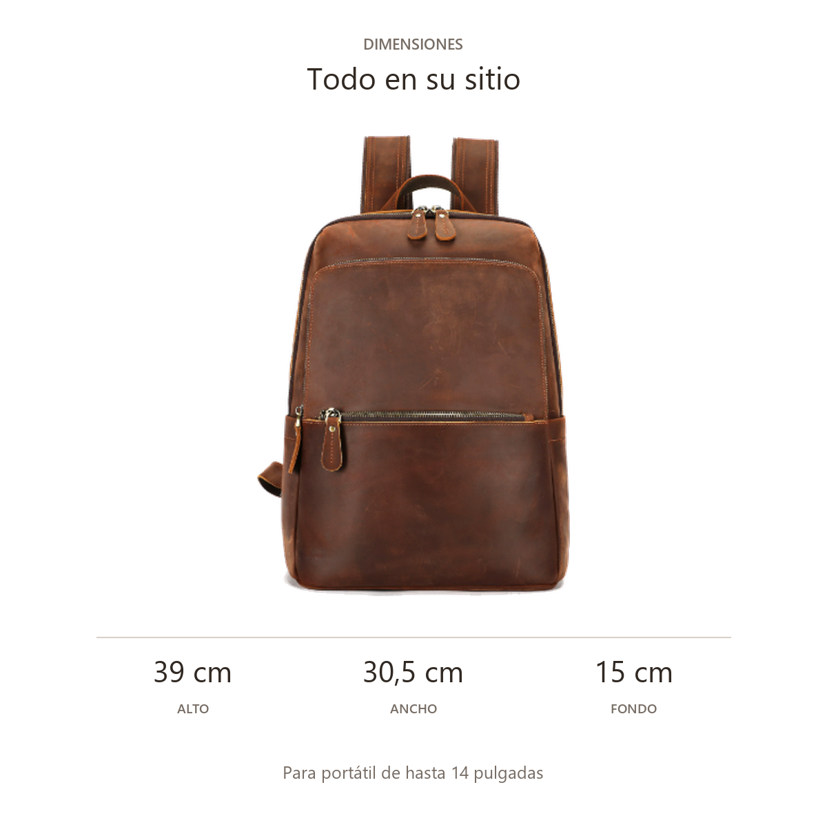 Mochila retro Atelier Varese para portátil
